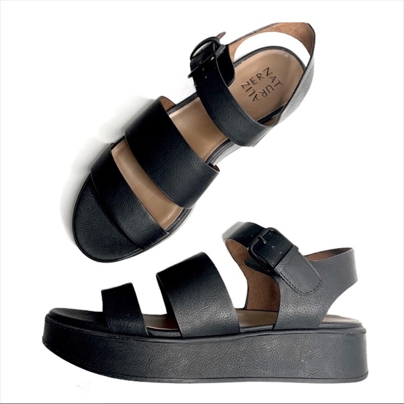 NATURALIZER Brook Platform Sandals Vegan Faux - Picture 1 of 4